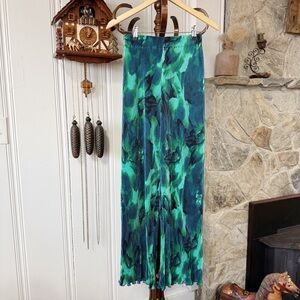 Runway the Label Calista Pleat Wide Leg Tropical Print Casual Pants size XS